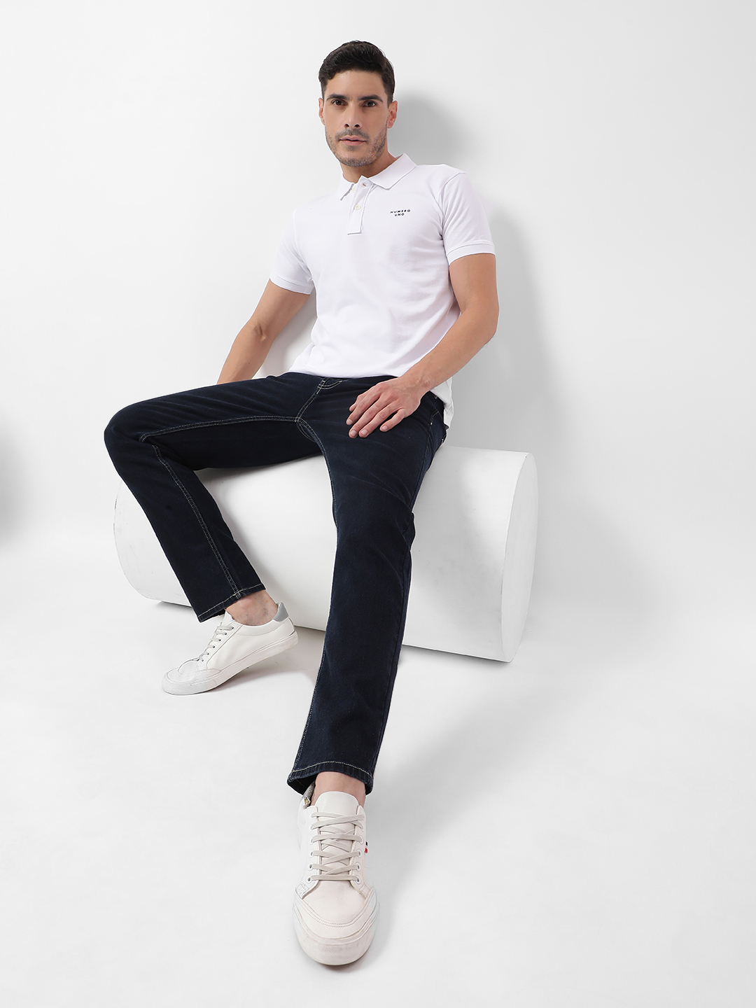 Numero Uno Men Solid White T-Shirt